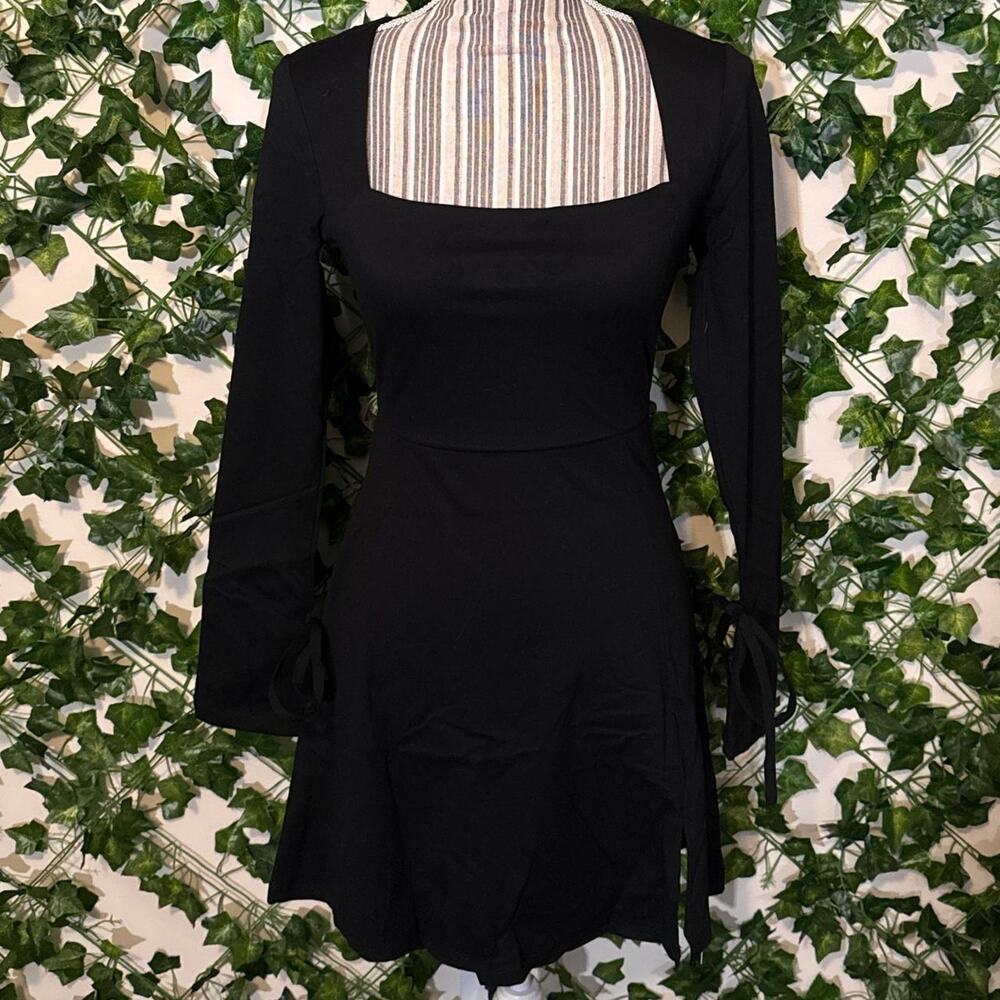 New goth black mini dress